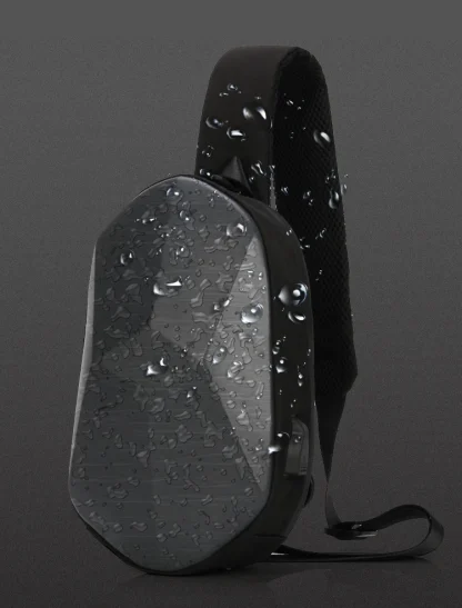 Polyhedron Hard Chest Sling Shoulder Bag - Image 5