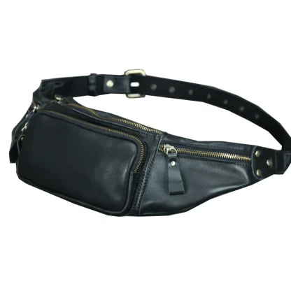 Casual Faux Leather Belt Sling Crossbody Bag