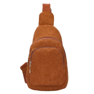 Lightweight Corduroy-Like Chest Sling Bag