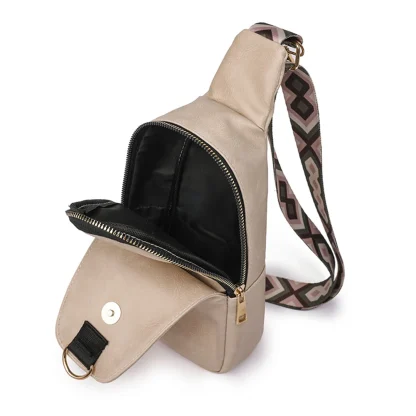Vintage-Like Triangular Sling Bag - Image 5