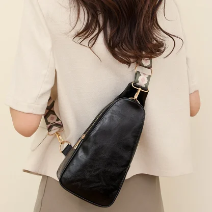 Vintage-Like Triangular Sling Bag